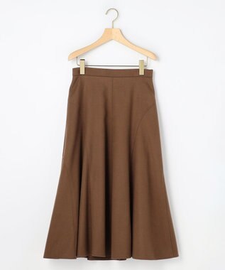 組曲 ツイル起毛フレア スカート カカオブラウン系