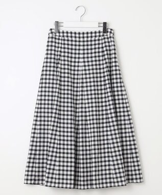 J.PRESS LADIES 【洗える】アセVis ギンガム スカート ネイビー系5
