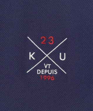 23区GOLF 【WOMEN】【UVカット】ハニカムカノコ長袖ポロシャツ ネイビー系