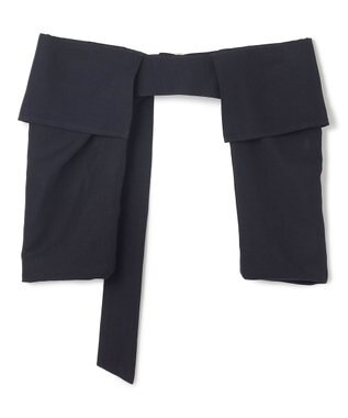 BEIGE， 【洗える】BERNARD / リネンワイドポケット付きラップベルト Navy