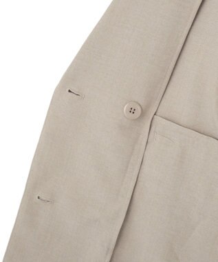 AMERICAN HOLIC 【先行予約】【イージーケア】リネンライク半袖ジャケット Gray Beige