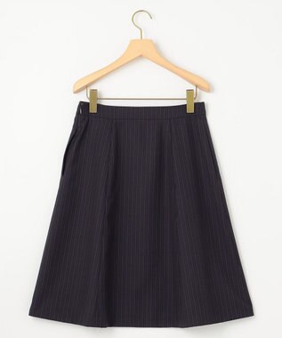 組曲 【セットアップ対応可】T/Wスーティング セミフレアスカート ネイビー系1