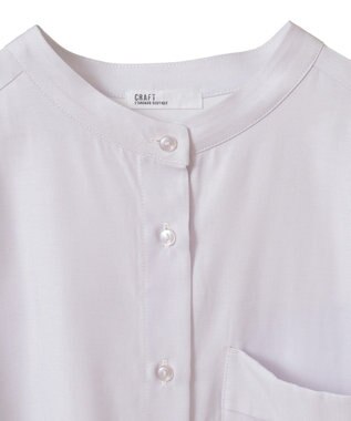 CRAFT STANDARD BOUTIQUE バンドカラーサイドドロストシャツ Light Purple