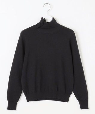 Feroux 【古畑星夏さん着用】フリルネックタートル ニット ブラック系