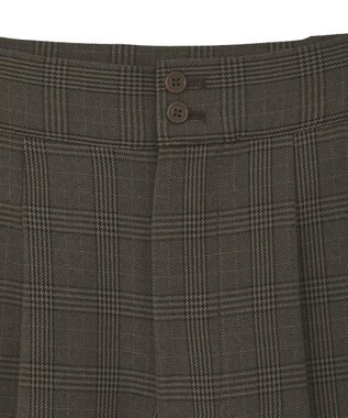 AMERICAN HOLIC ウールライクカーブスラックスパンツ Check Brown