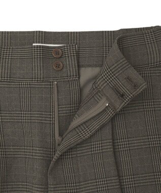 AMERICAN HOLIC ウールライクカーブスラックスパンツ Check Brown