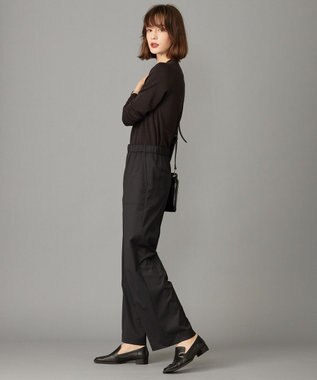 ICB 【洗える】エクストラファインメリノ クルーネックプルオーバー バーントブラウン系