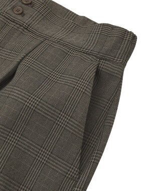 AMERICAN HOLIC ウールライクカーブスラックスパンツ Check Brown