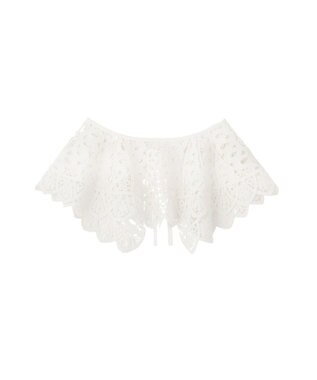 earth music&ecology レースつけ襟 Off White