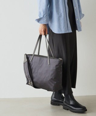 russet 《ファスナーポケット付きショルダーベルト》2wayトートバッグ(SF-266) Charcoal
