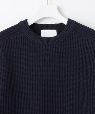 23区GOLF 【23Fondation/MEN】ワッフル ニット ネイビー系