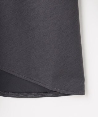 組曲 バックフレアロングＴシャツ グレー系