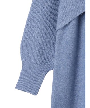 earth music&ecology Ｓｅｔ２点クロスニット＋ノースリーブニットワンピース Blue