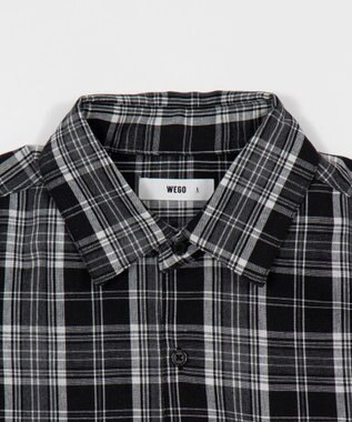 WEGO 【ユニセックス着用ITEM】アンサンブルチェックシャツ（LS） ブラックチェック1
