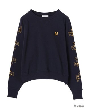 Green Parks Ｄｉｓｎｅｙ／裏毛袖プリントスウェット Navy