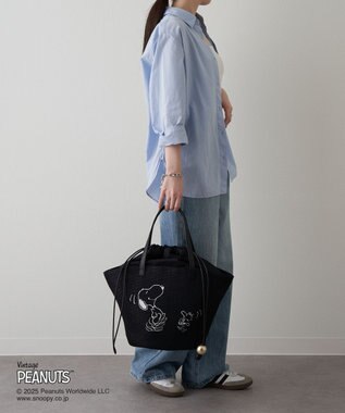 russet 【2025SS新作】《PEANUTS×russetコラボ第二弾》カゴトートバッグ大(CE-1514) Black