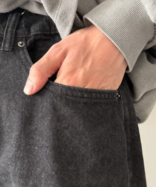 WEGO バレルレッグデニムパンツ グレー