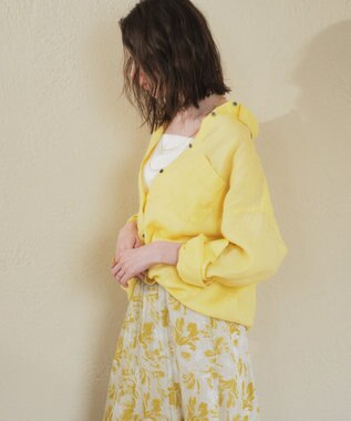 YECCA VECCA 3wayフレンチリネンシャツ Yellow