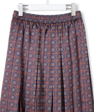 J.PRESS YORK STREET 【WOMEN】オリジナルプリント プリーツスカート ネイビー系5