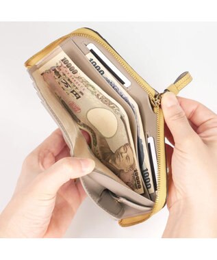 PELLE BORSA L字ファスナーミニ財布 Fine Goods フィーネグッズ 5444 エクルベージュ