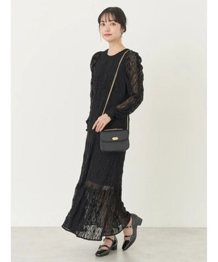earth music&ecology 総レースワンピース Black