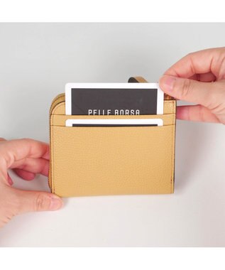 PELLE BORSA L字ファスナーミニ財布 Fine Goods フィーネグッズ 5444 エクルベージュ