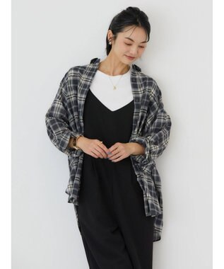 AMERICAN HOLIC 接触冷感Ｗポケットボイルシャツ Check Black