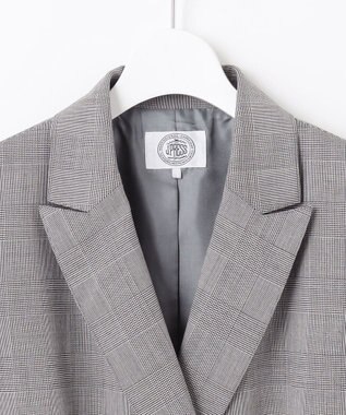 J.PRESS LADIES T/R/Wグレンチェック ダブル ジャケット ライトグレー系3