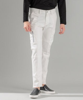 JOSEPH HOMME 新色・新型【抜群のストレッチ性/光沢素材】ハイパワーソフトストレッチ デザインパンツ/ STICK DESIGN ホワイト系