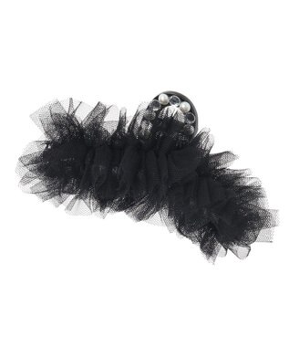 Maison de FLEUR チュールビジューバンスクリップ Black