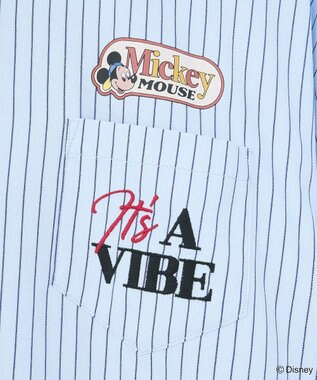 Green Parks ミッキー＆フレンズ／オーバーサイズシャツ Sax