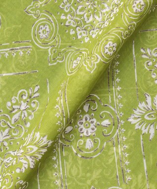 自由区 S 【カタログ掲載】ロータスタイルプリント ワンピース ピスタチオ