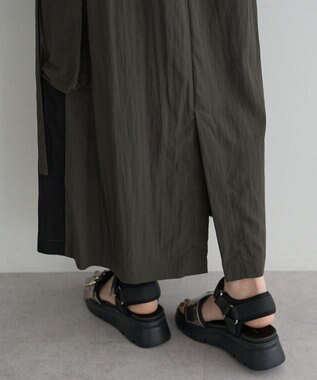 YECCA VECCA 【UVカット/接触冷感/遮熱】COOLカーゴロングスカート Charcoal Gray