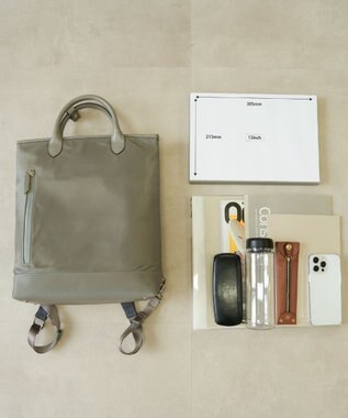 Atelier nuu RAIZON トートリュックエアリー グレー