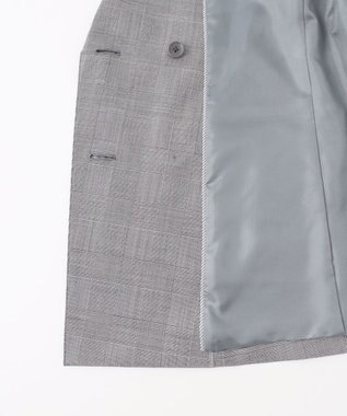 J.PRESS LADIES T/R/Wグレンチェック ダブル ジャケット ライトグレー系3