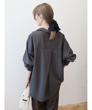 AMERICAN HOLIC イージーケアバックタックシャツ Charcoal Gray