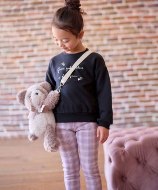 ANY KIDS 【WEB限定】7days 裏毛 トレーナー ネイビー×ロゴ