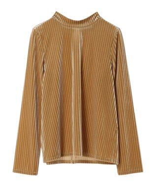 Green Parks ・ＳＵＧＡＲ　ＳＰＯＯＮ　ベロアストライプハイネック Beige