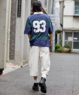 WEGO 【ユニセックス着用ITEM】ナンバリングラガーシャツ ダークグリーン