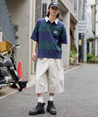 WEGO 【ユニセックス着用ITEM】ナンバリングラガーシャツ ダークグリーン
