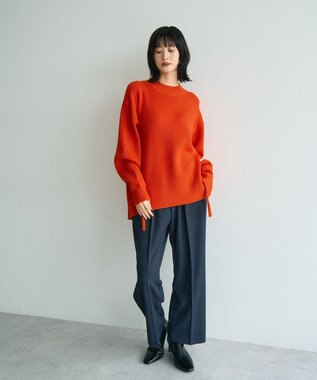 YECCA VECCA レースアップニット Red