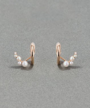 Phoebe 【痛くないシリーズ】ミルキーウェイパールフロートライトフィットイヤリング　シャンパンゴールド シャンパンゴールド