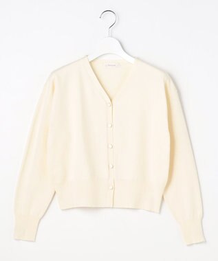 Feroux 【先行予約】美シルエット ニット カーディガン ホワイト系