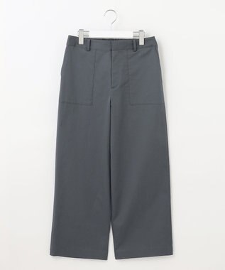 J.PRESS LADIES 【洗える】 ストレッチツイル セミワイド ベイカー パンツ グレー系