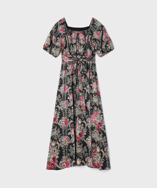 GRACE CONTINENTAL ヴィンテージフラワープリントワンピース ブラック