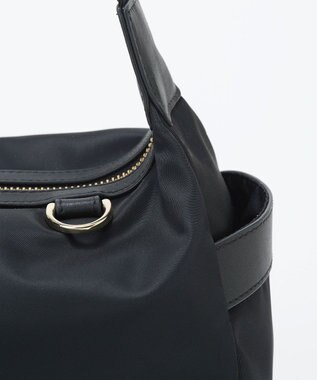 TOPKAPI 【TREASURE TOPKAPI】ナイロン ストライプ ベルト ショルダー バッグ ブラック