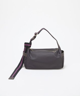 TOPKAPI 【TREASURE TOPKAPI】ナイロン ストライプ ベルト ショルダー バッグ ミディアムグレー