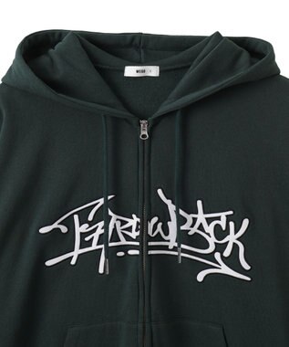WEGO ワッペンロゴジップパーカー ダークグリーン