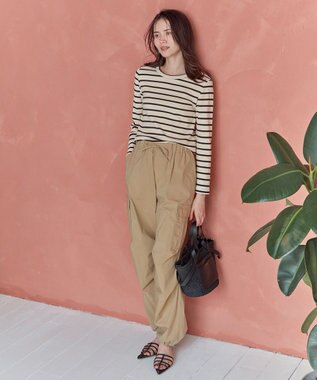 23区 L 【SLOW/一部店舗限定】ミドルフライスジャージー 長袖カットソー ブラック系1