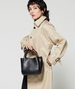 Y'SACCS イタリアンシープ 2wayラウンドトート ブラック